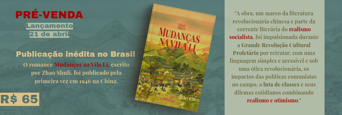 Banner anunciando a pré-venda do livro "Mudanças Vila Li"